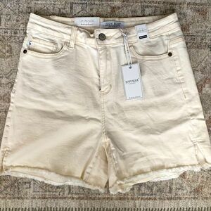 NWT Judy Blue high waist white denim shorts